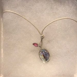 Swarovski clear vanilla pendant crystal necklace